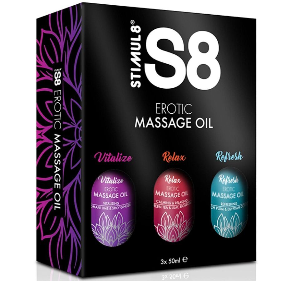 Stimul8 - S8 Massageöl Box 3 50 ml