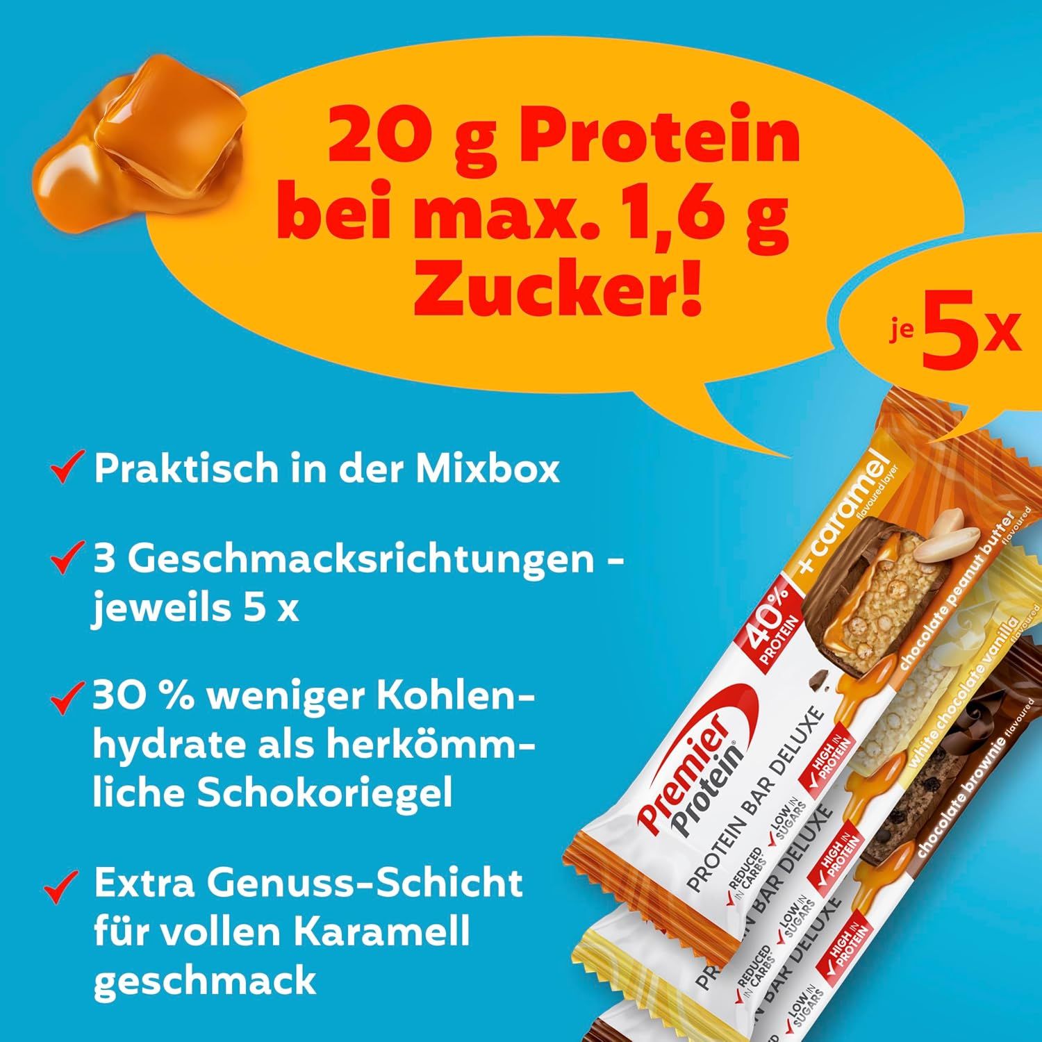 PREMIER PROTEIN Deluxe Proteinriegel Multiflavourbox