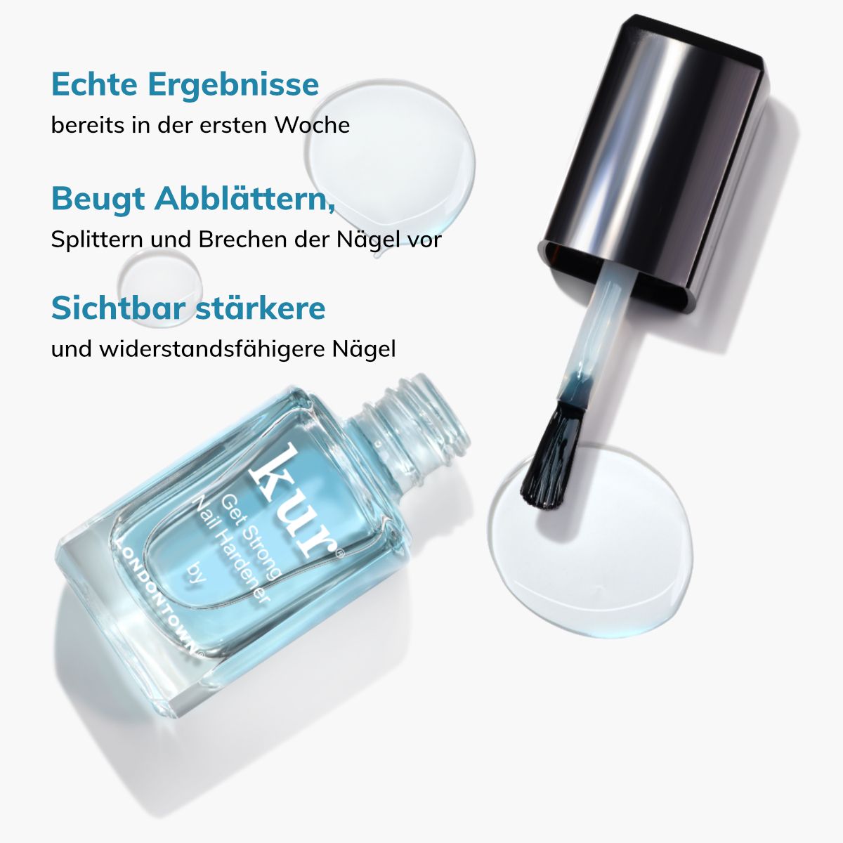 LONDONTOWN kur Get Strong Nail Hardener Stärkende Pflege und Base Coat