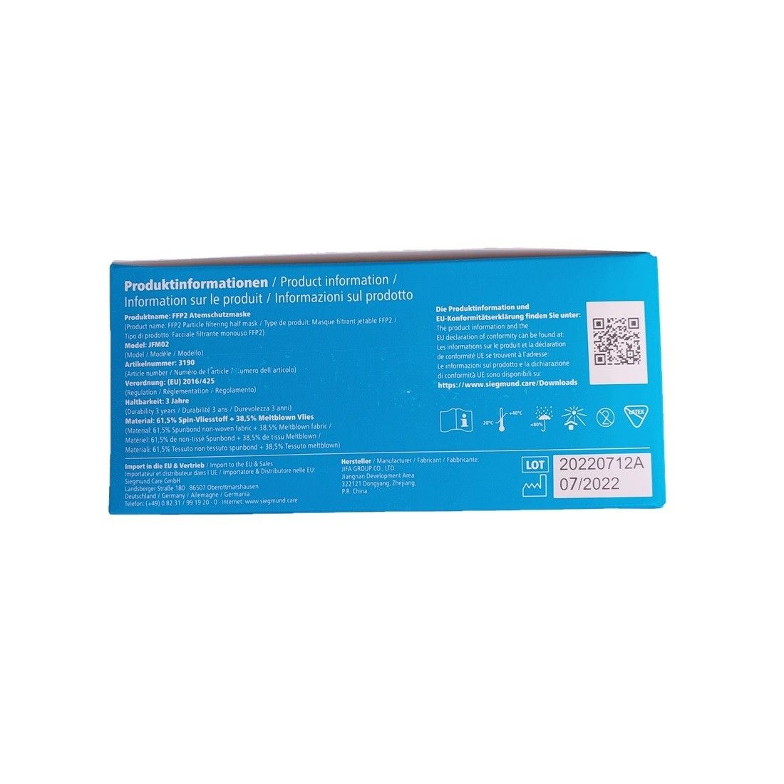 siegmund care JIFA FFP2 Atemschutzmaske weiß