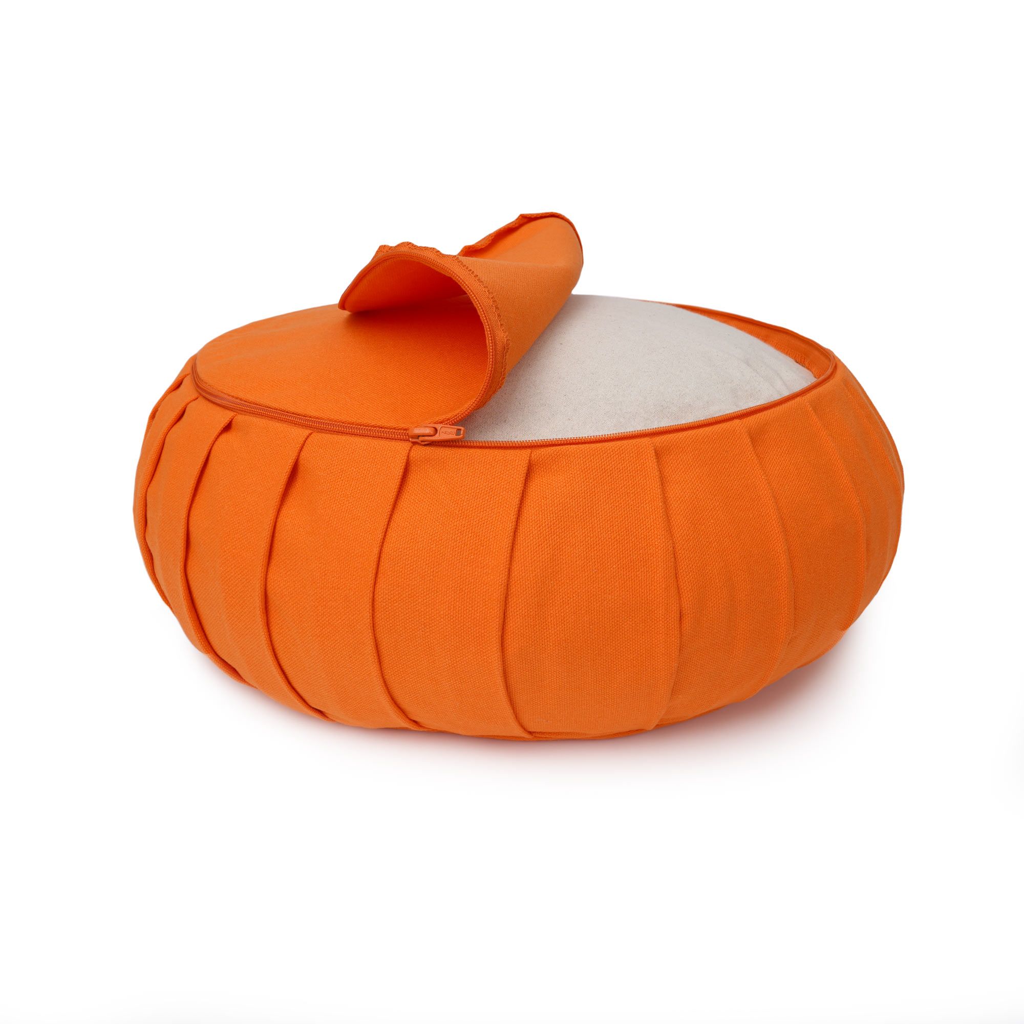yogabox Meditationskissen / Yogakissen Zafu BASIC mit ZIP - orange - 31 x 31 x 15,0 cm