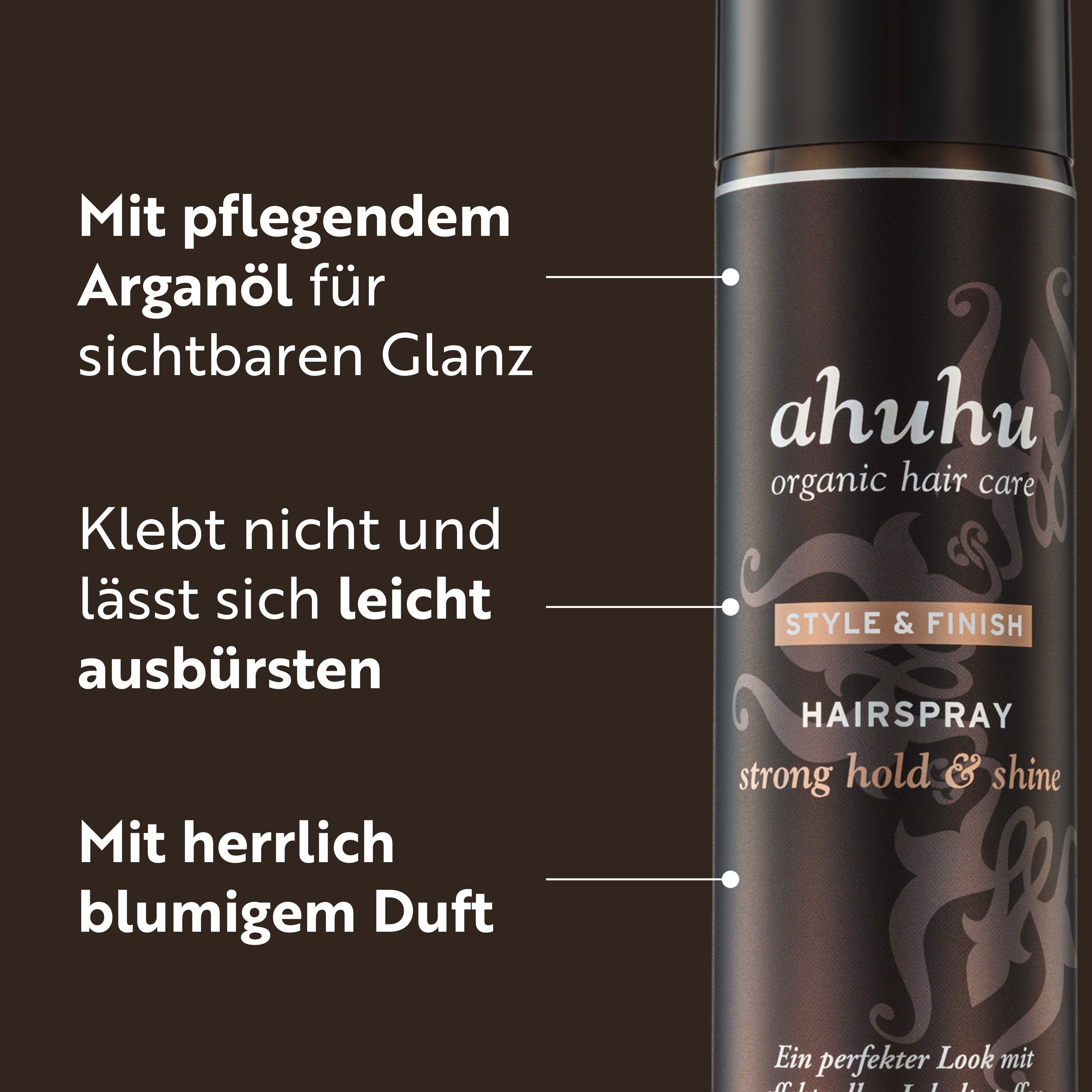 AHUHU, Haarspray Strong Hold & Shine für starken Halt