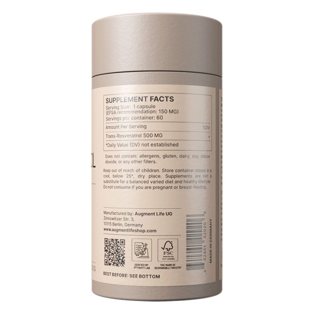 Augment Life Trans-Resveratrol Kapseln