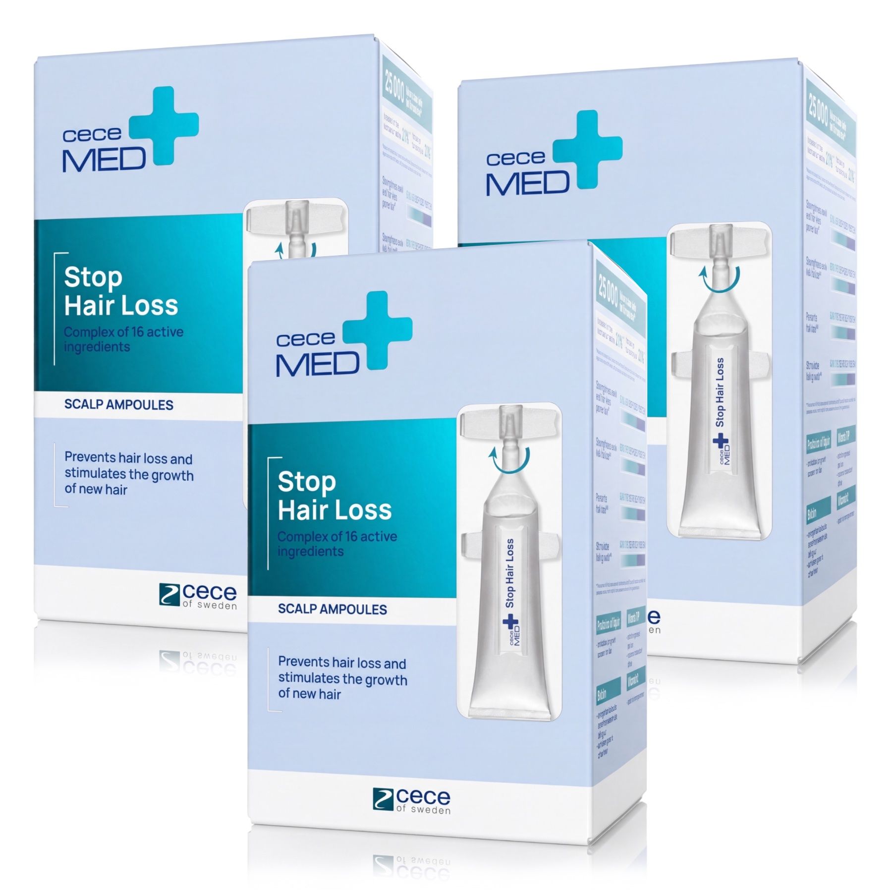 Cece MED Haarserum gegen Haarausfall Repair für Haarwachstum 3x30 ml Haarkur