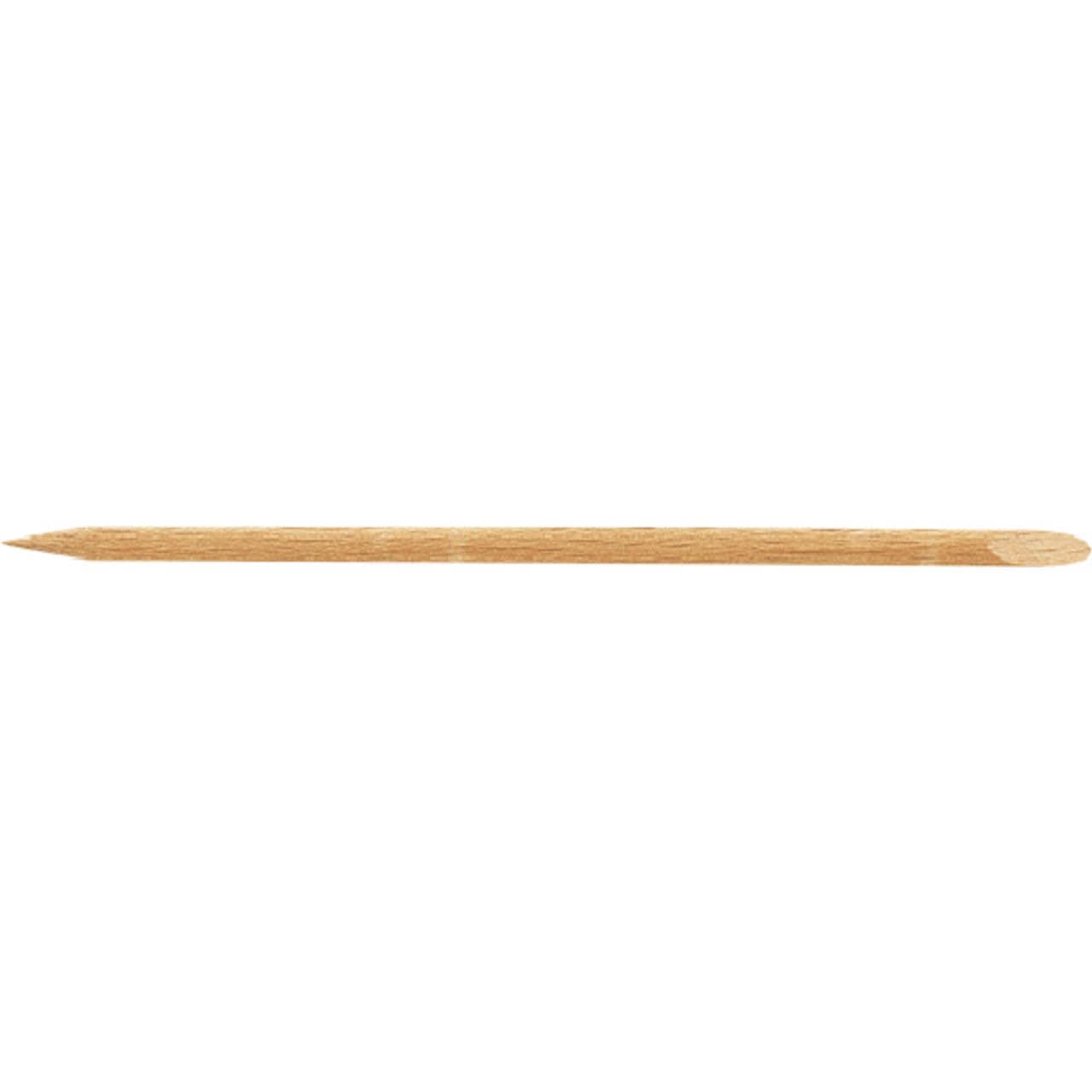 Nagelstäbchen aus Holz, spitz zulaufend an einem Ende, abgeschrägt am anderen.