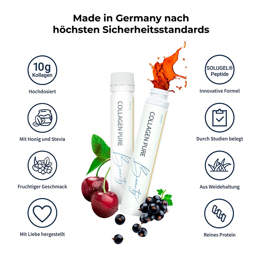 COLLAGEN PURE Beauty 10 g Gold Trinkampullen hochdosiert