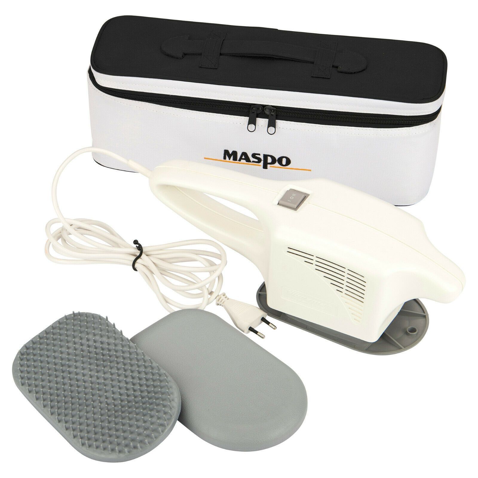 Maspo Vibramat de Luxe professionelles Großflächenmassagegerät mit 2 Massageaufsätzen