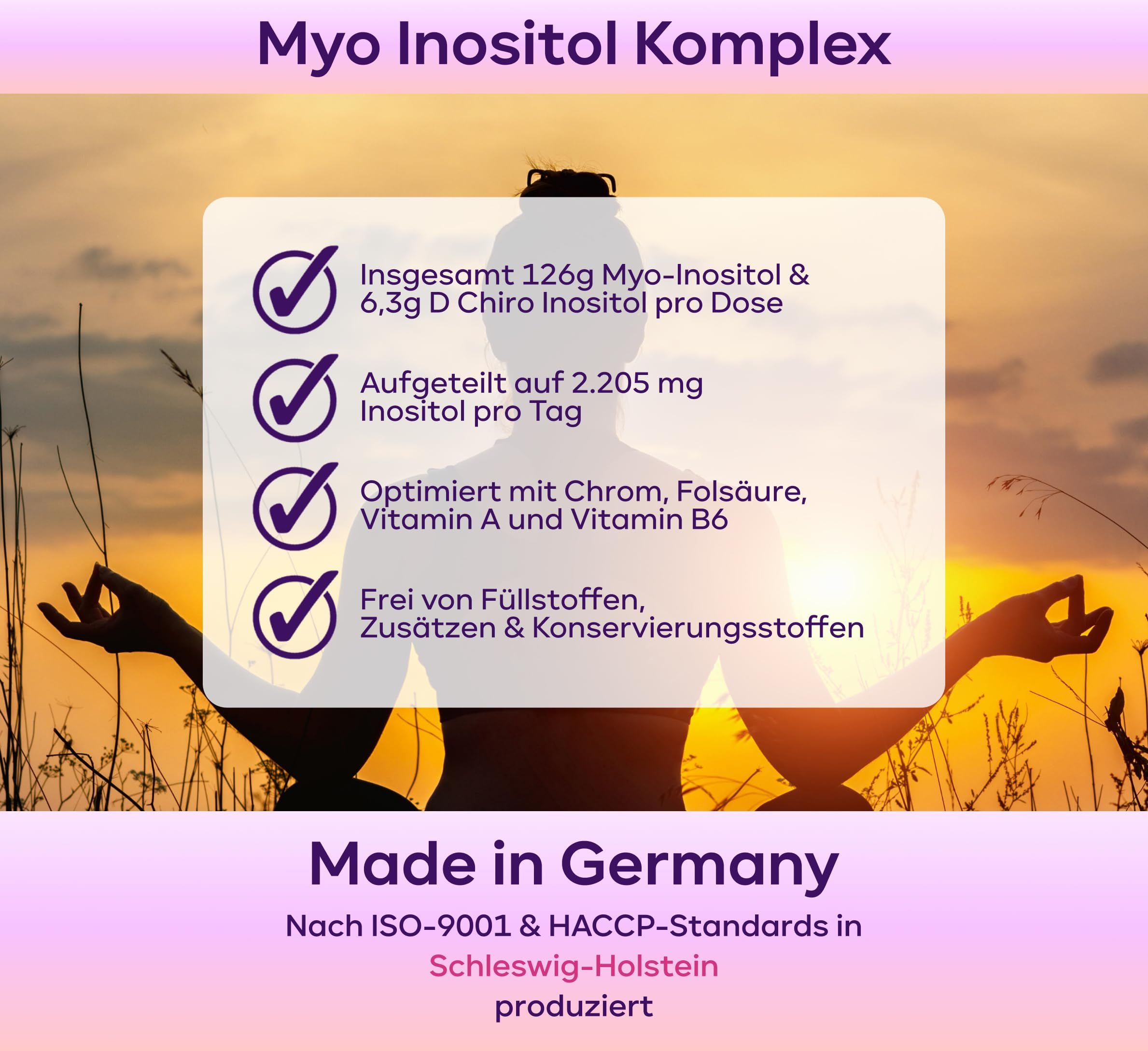 plantomol® Myo Inositol kombiniert D-Chrio-Inositol sowie Chrom B6 & Folsäure