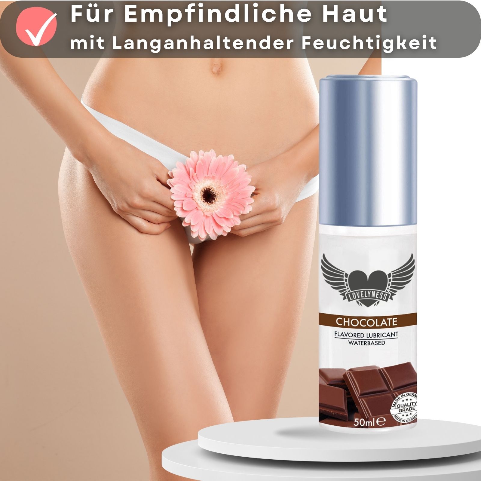 Für empfindliche Haut mit langanhaltender Feuchtigkeit. Flasche mit silbernem Deckel. 50ml.