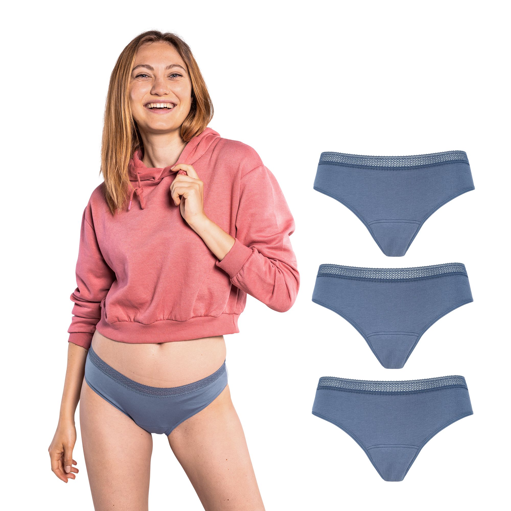 Selenacare Period Underwear Organic Hipster (Multipack of 3)