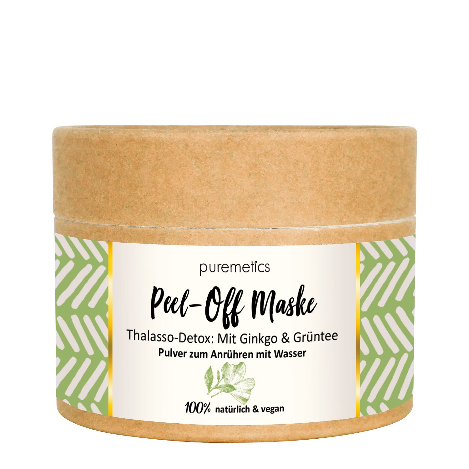 puremetics Peel-Off Maske 'Detox: Ginkgo-Grüntee'