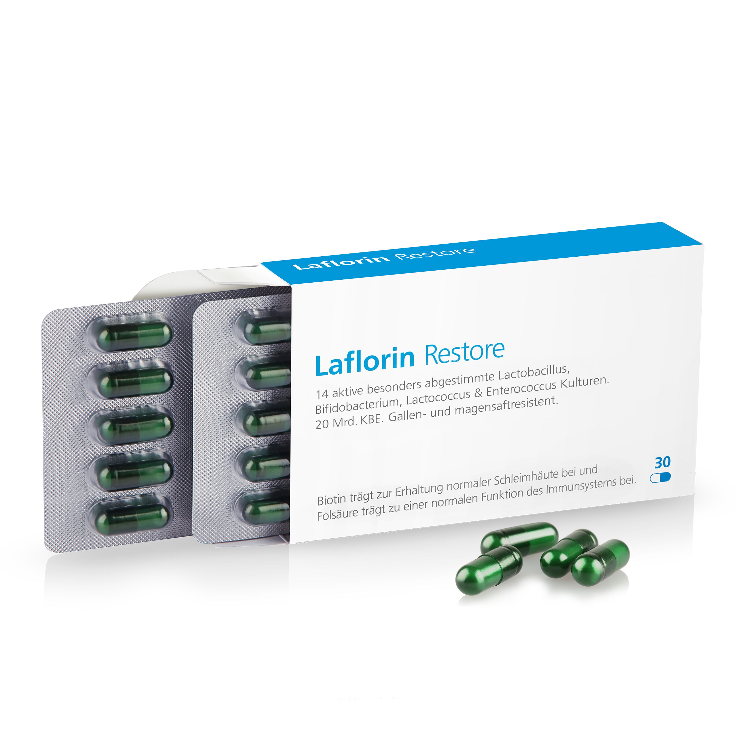 Laflorin Restore magensaftresistente Kapseln 30 St magensaftresistent