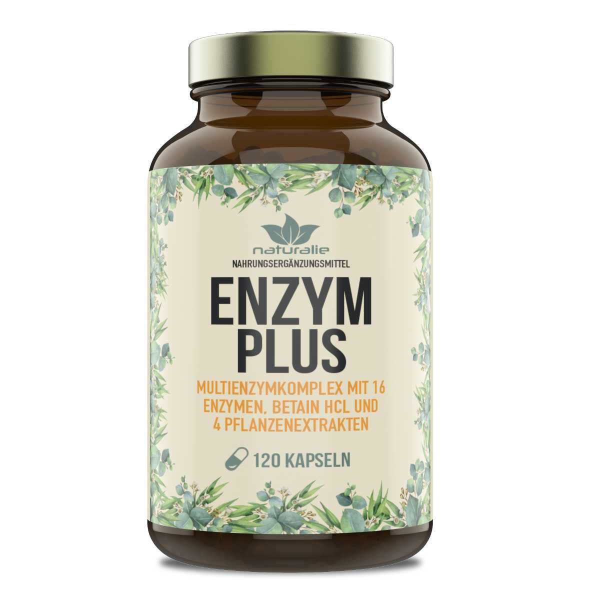 Naturalie Enzym Plus Kapseln mit Betain HCL und Pflanzenextrakten 61 g