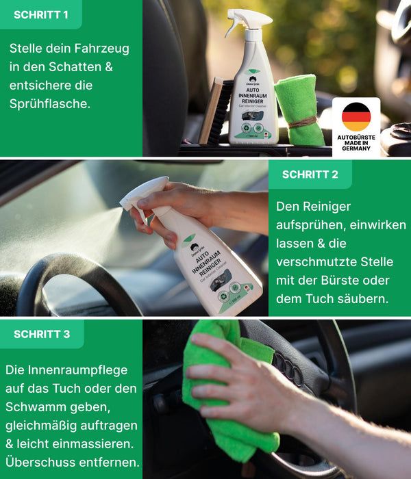 Emma Grün® Auto Innenreinigung Set mit Reiniger & Pflege