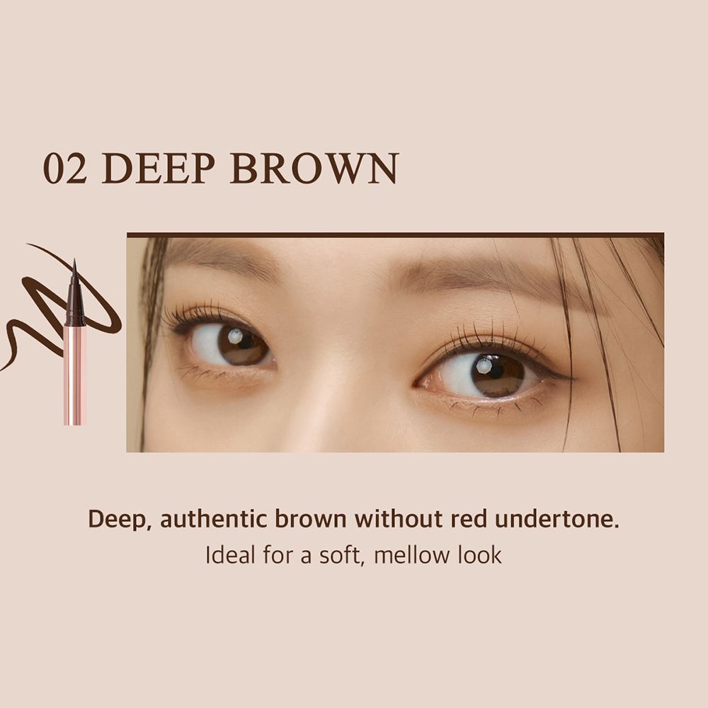 BLACK ROUGE Power Proof Pen Liner Eyeliner P02 Deep Brown