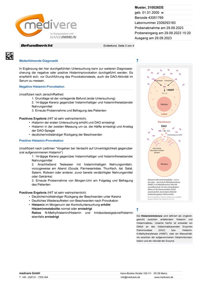 medivere diagnostics Histaminintoleranz Test