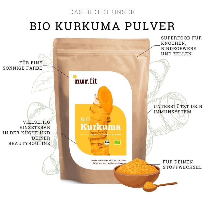 nur.fit BIO Kurkuma Pulver