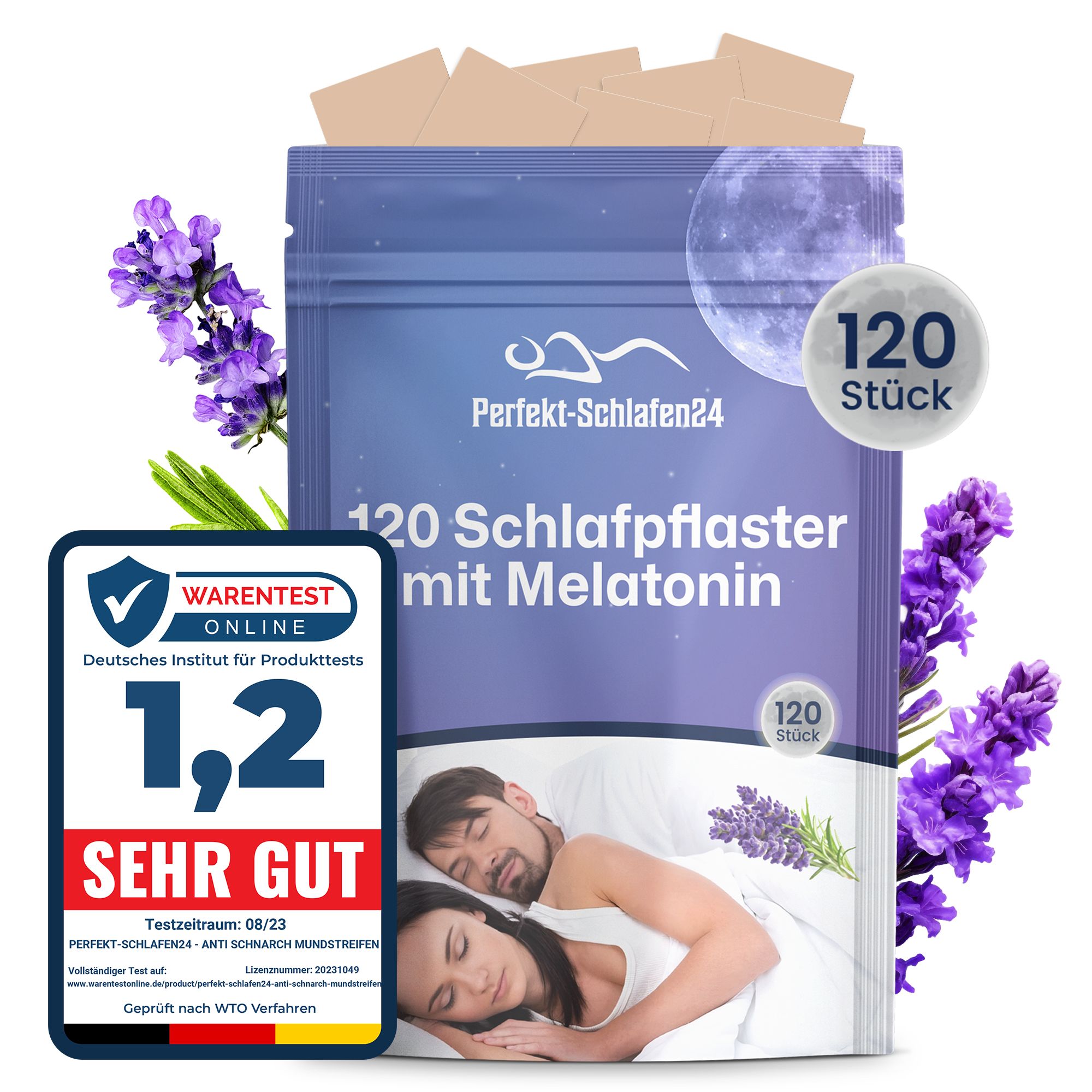 Perfekt-Schlafen24 -  Tiefschlafpflaster mit Melatonin