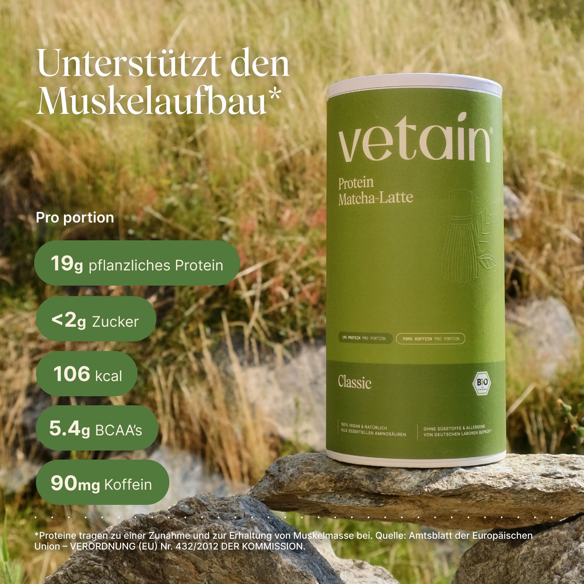 VETAIN Veganes Proteinpulver - Matcha Latte