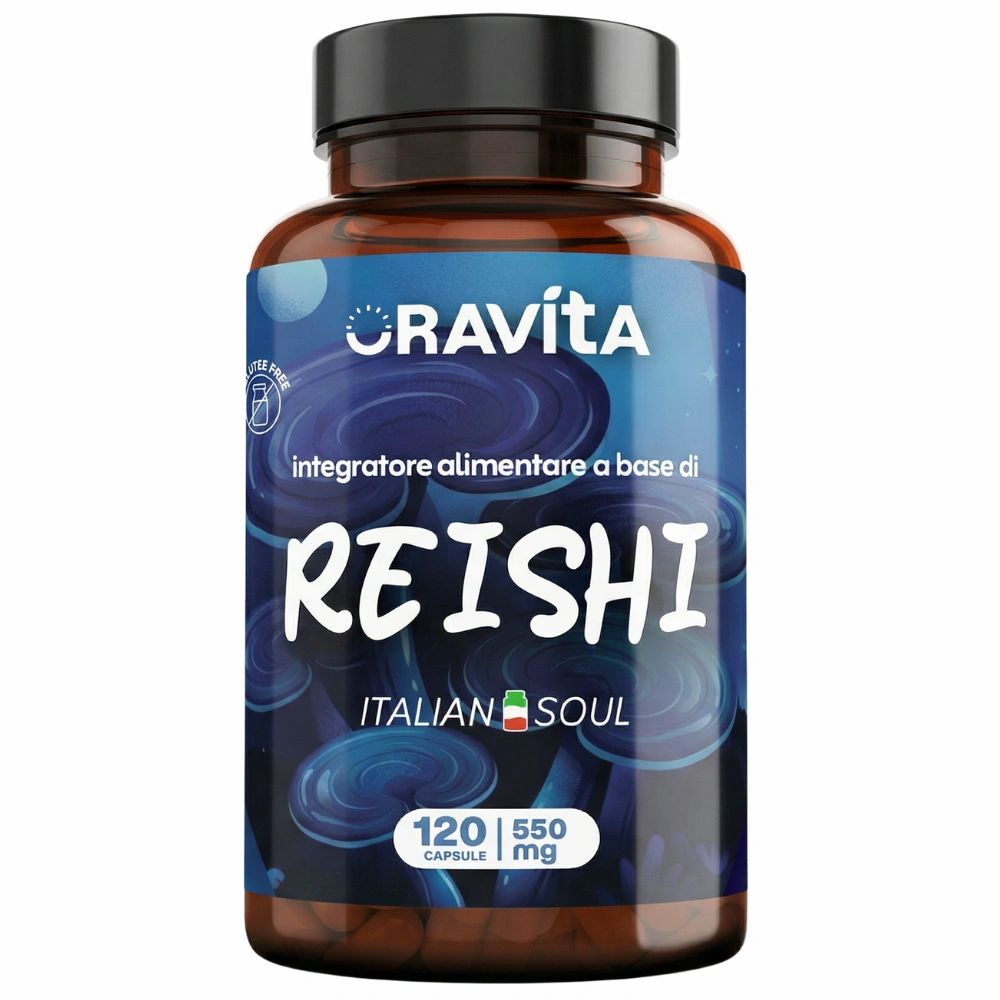 Oravita REISHI Estratto Titolato 30% Cortisolo, Immunità e Sonno - 120 Capsule