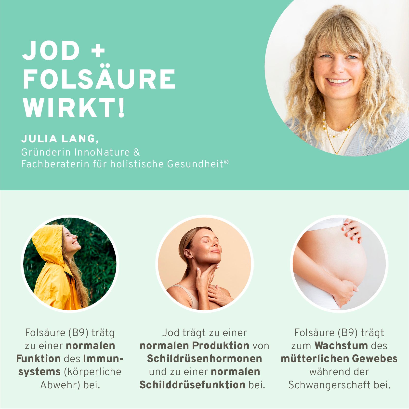 InnoNature Folsäure + Jod | natürlich aus Zitronenschale und Kelp | vegan