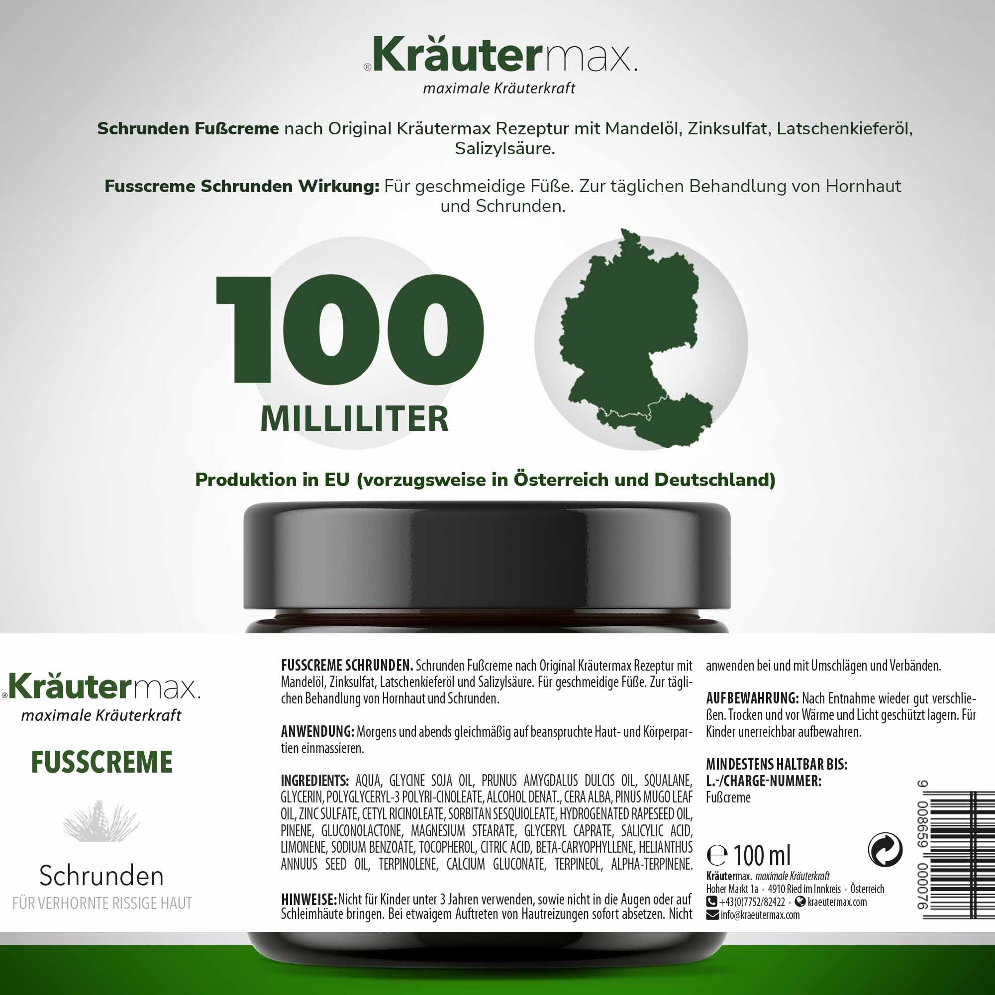 Kräutermax Fußcreme Schrunden