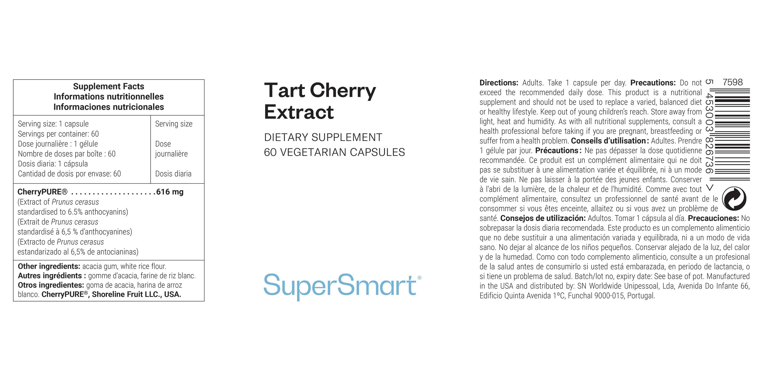 SuperSmart - Tart Cherry Extract 60 St