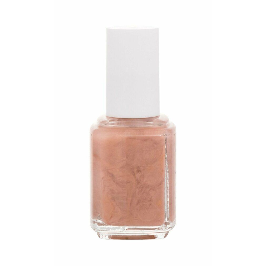 Nagellackflasche mit rosafarbenem Lack und weißem Verschluss. Die Flasche ist durchsichtig.