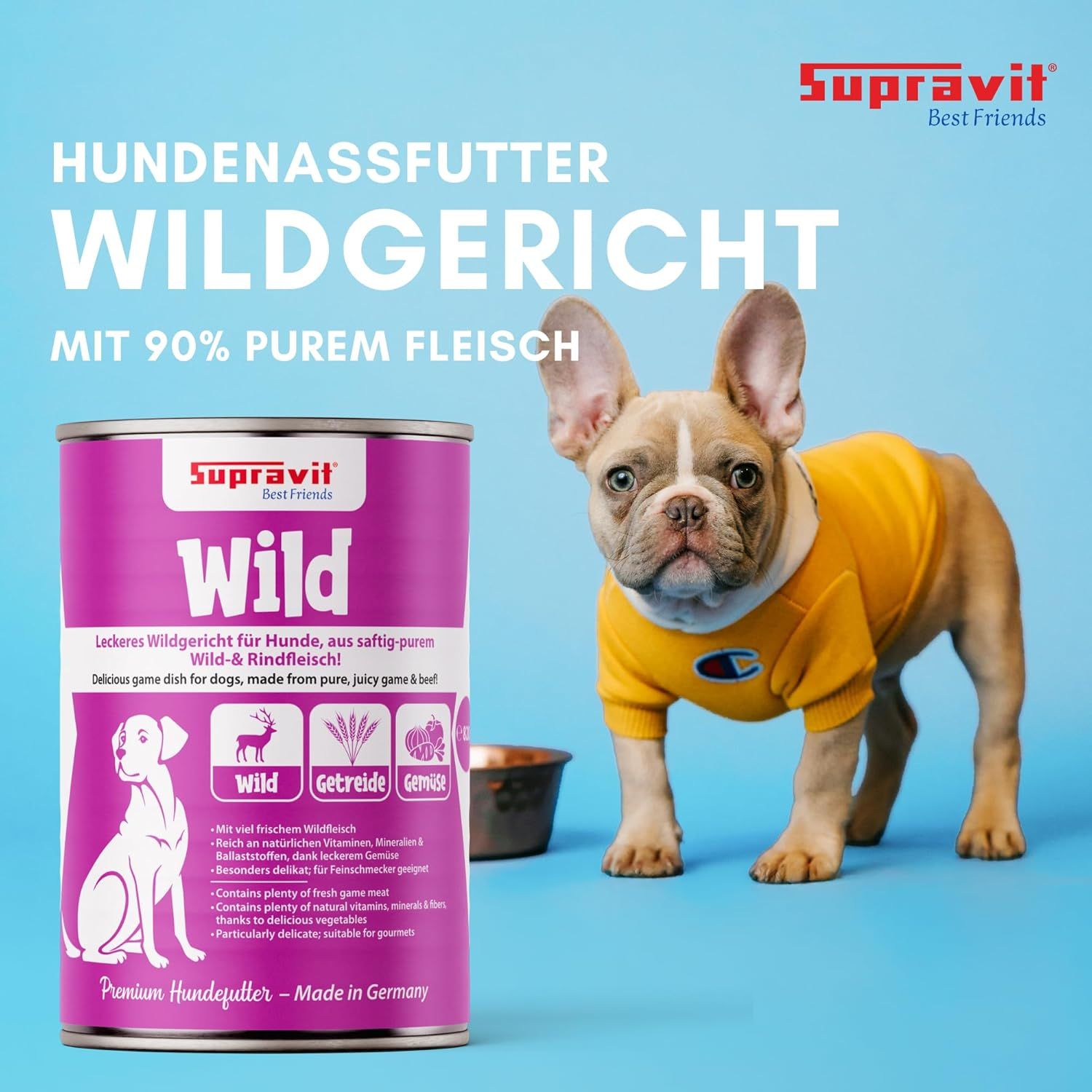 Supravit Hundenassfutter Dosenfutter für Hunde