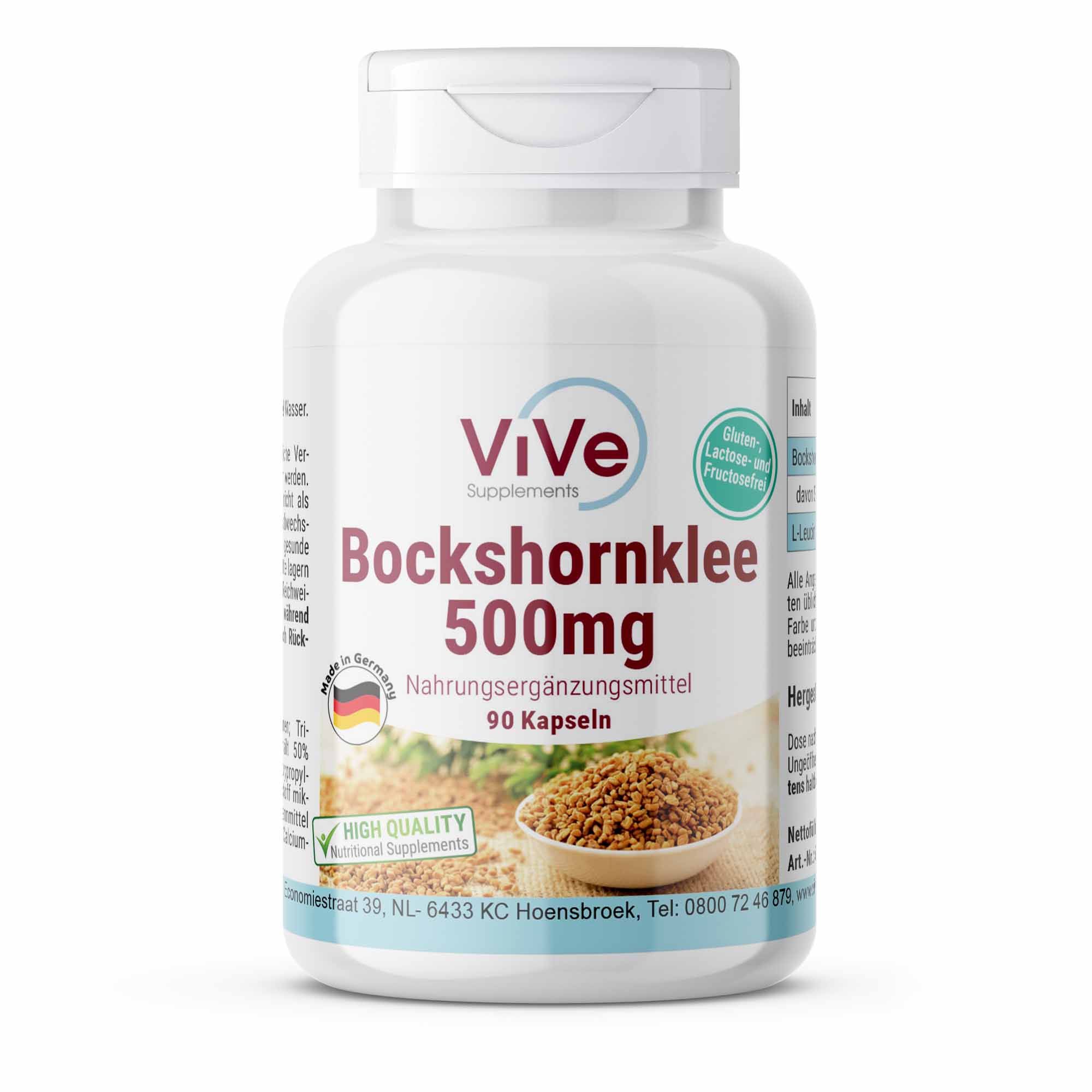 Vive Supplements | Bockshornklee 500mg 90 St