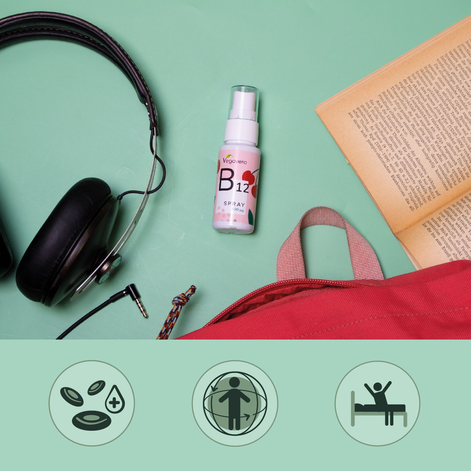 VEGAVERO Vitamin B12 Spray Cherry