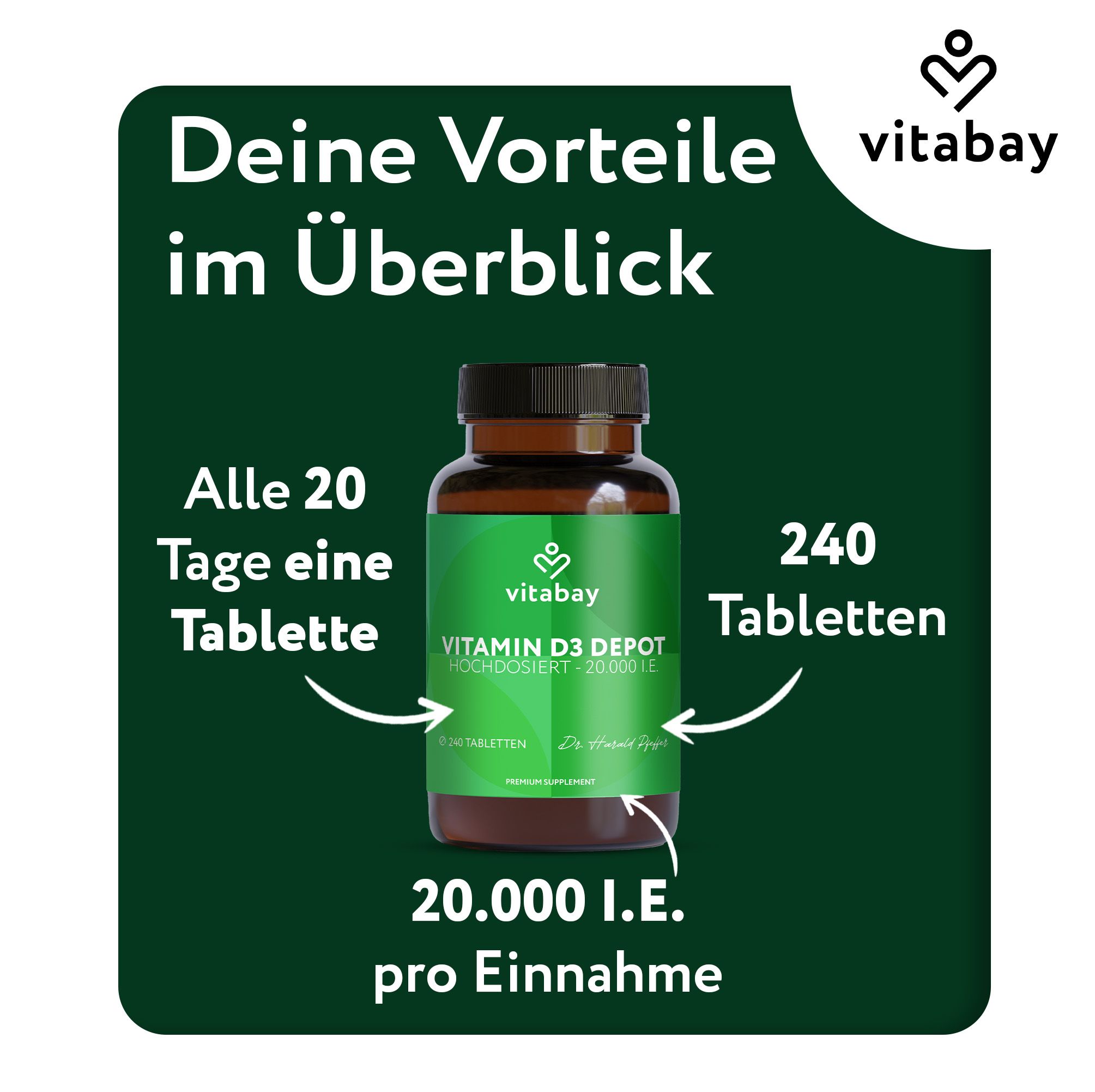 Vitabay Vitamin D3 Depot 20.000 I.E.