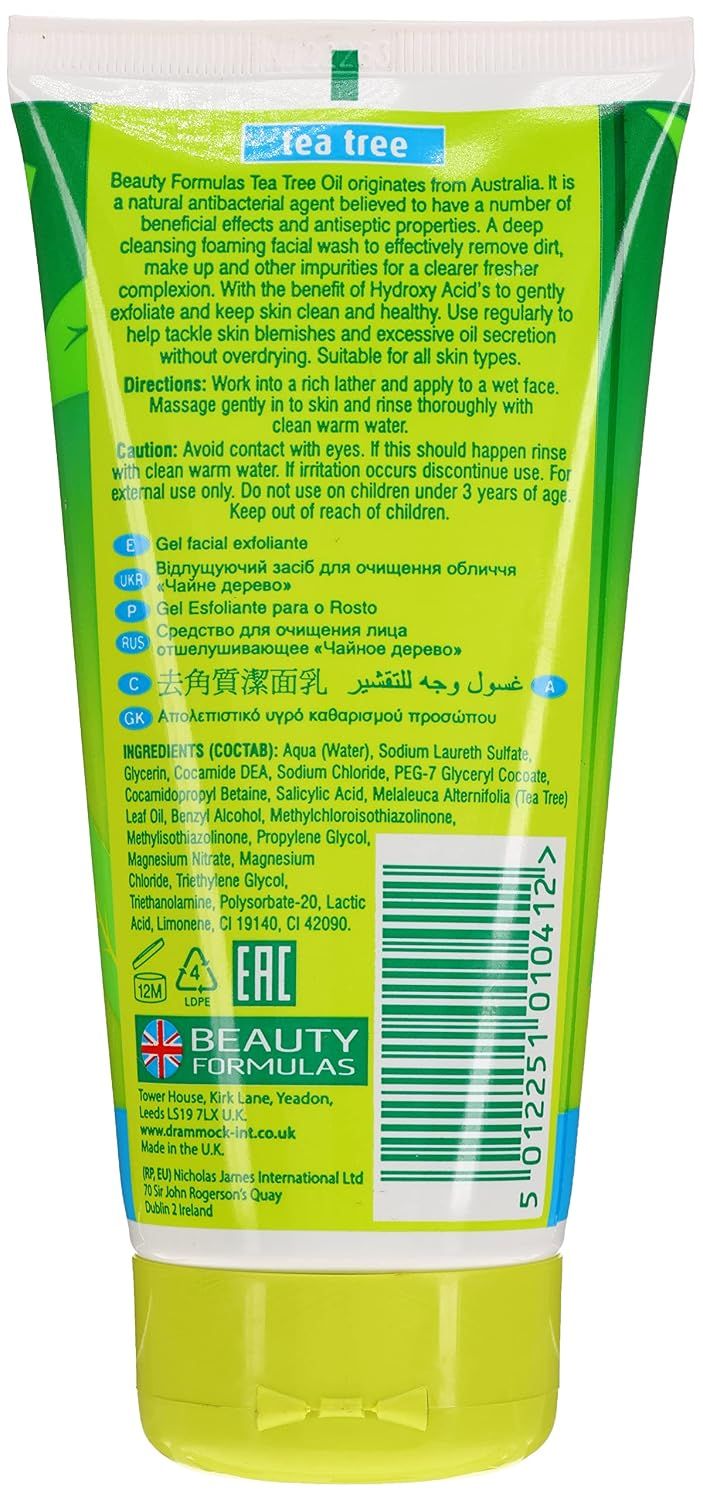 Beauty Formulas Tea Tree Peeling-Waschgel Angebot