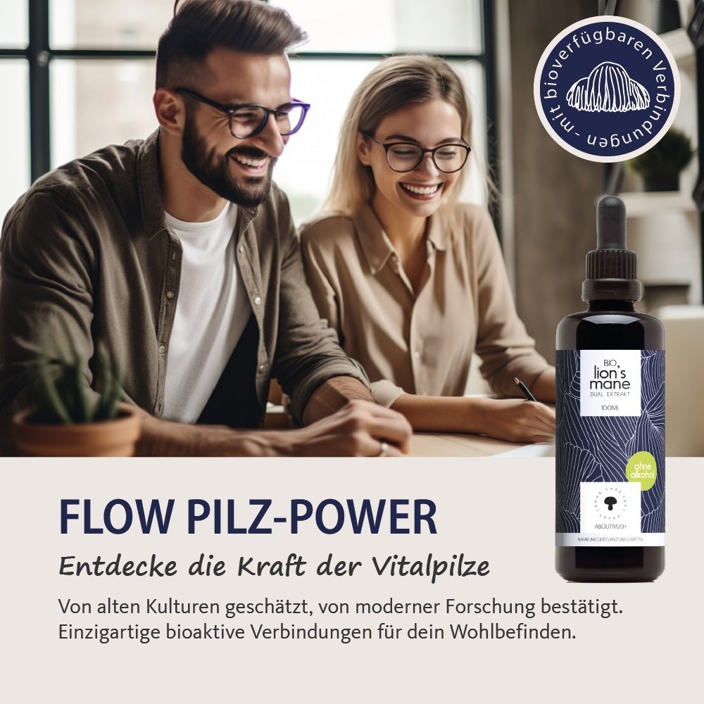 Vitalpilze Lion's Mane Tropfen ohne Alkohol 100 ml Flüssigkeit zum Einnehmen