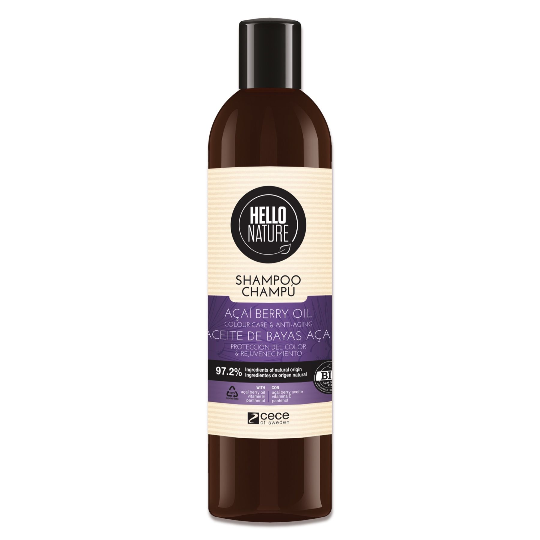 Hello Nature Haarshampoo mit Acai Beere für die Haarpflege 1x300 ml Shampoo