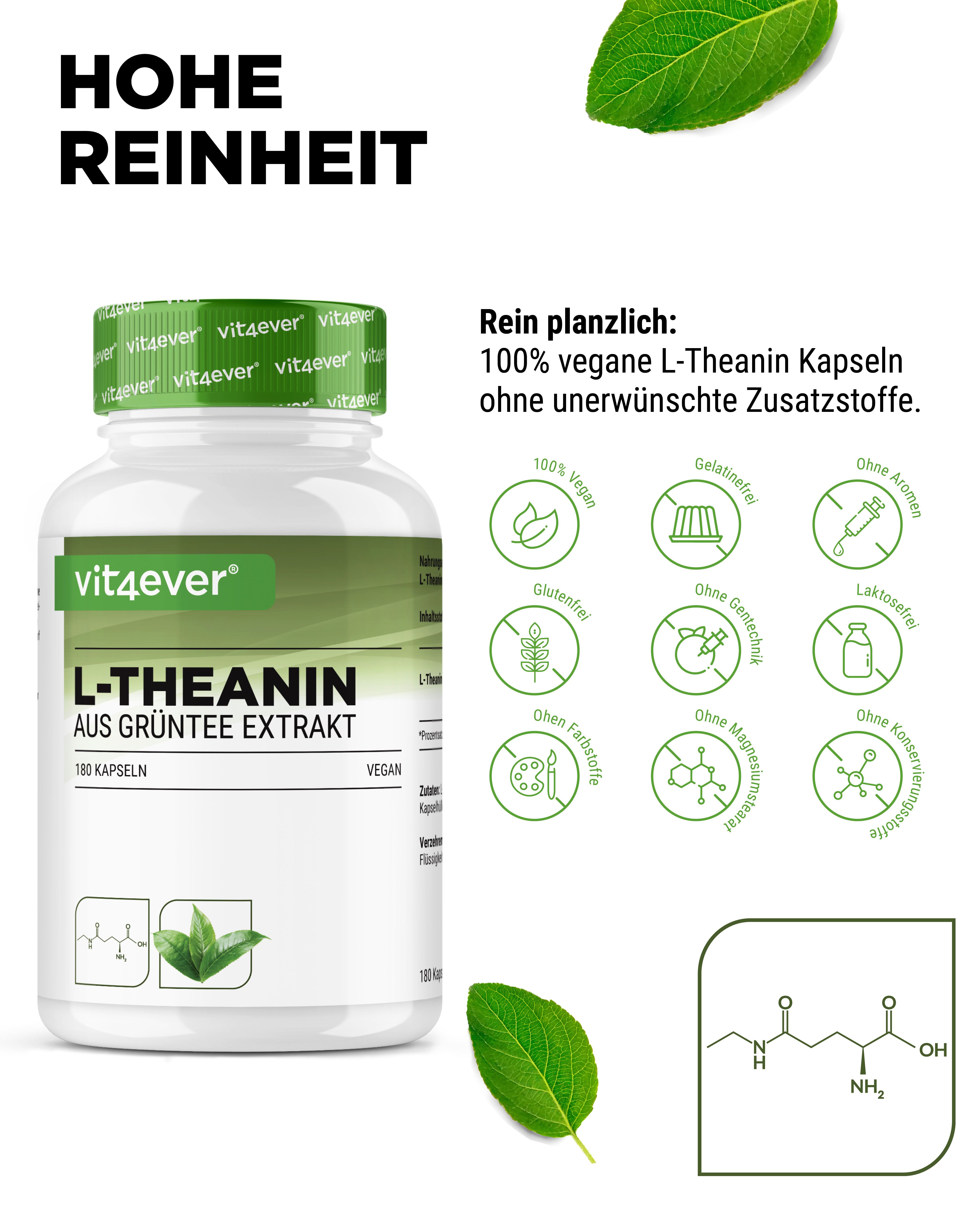 vit4ever L-Theanin aus Grüntee Extrakt