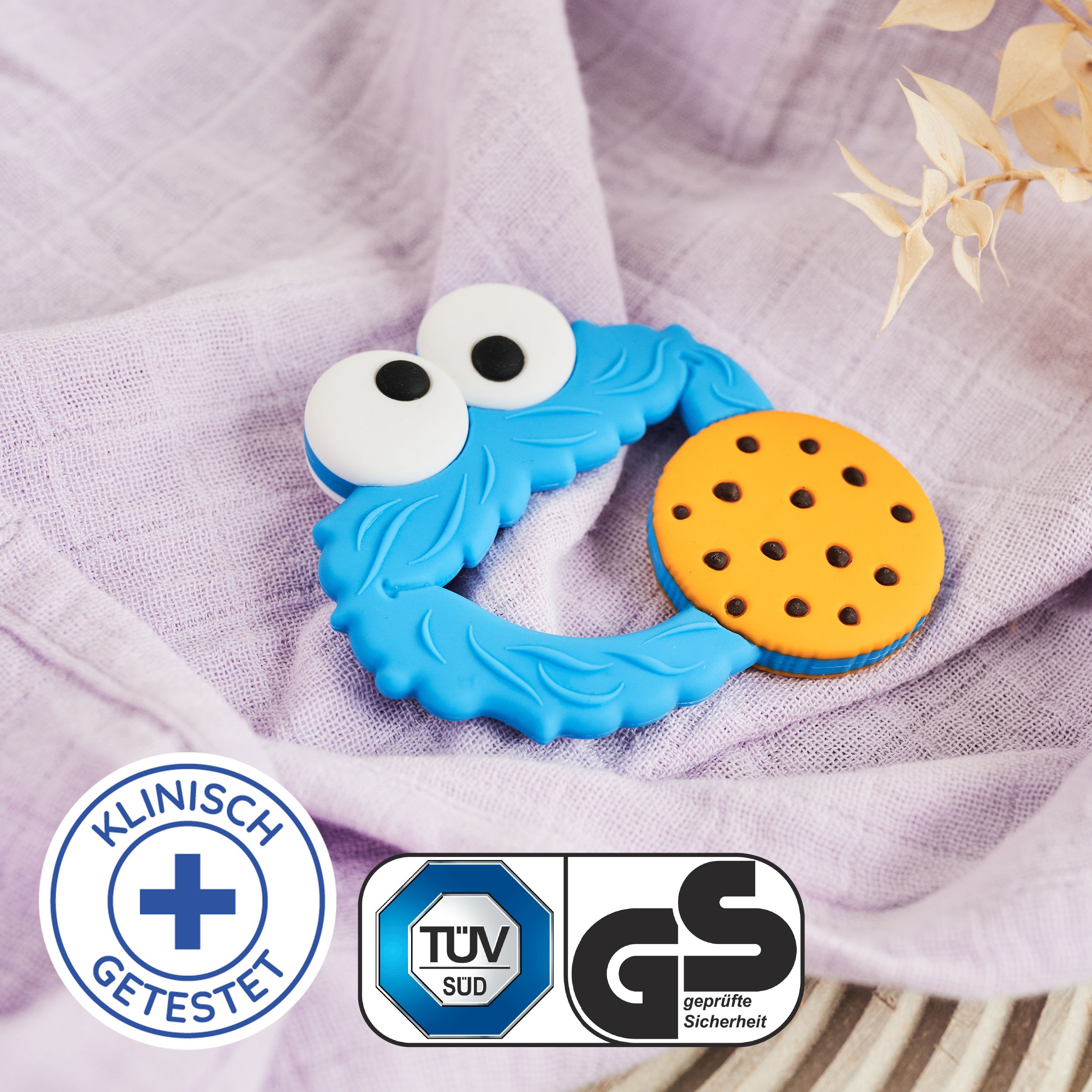 sensimed Baby Beißring Krümelmonster – Kühlende Zahnungshilfe – Klinisch Getestet & TÜV-Geprüft