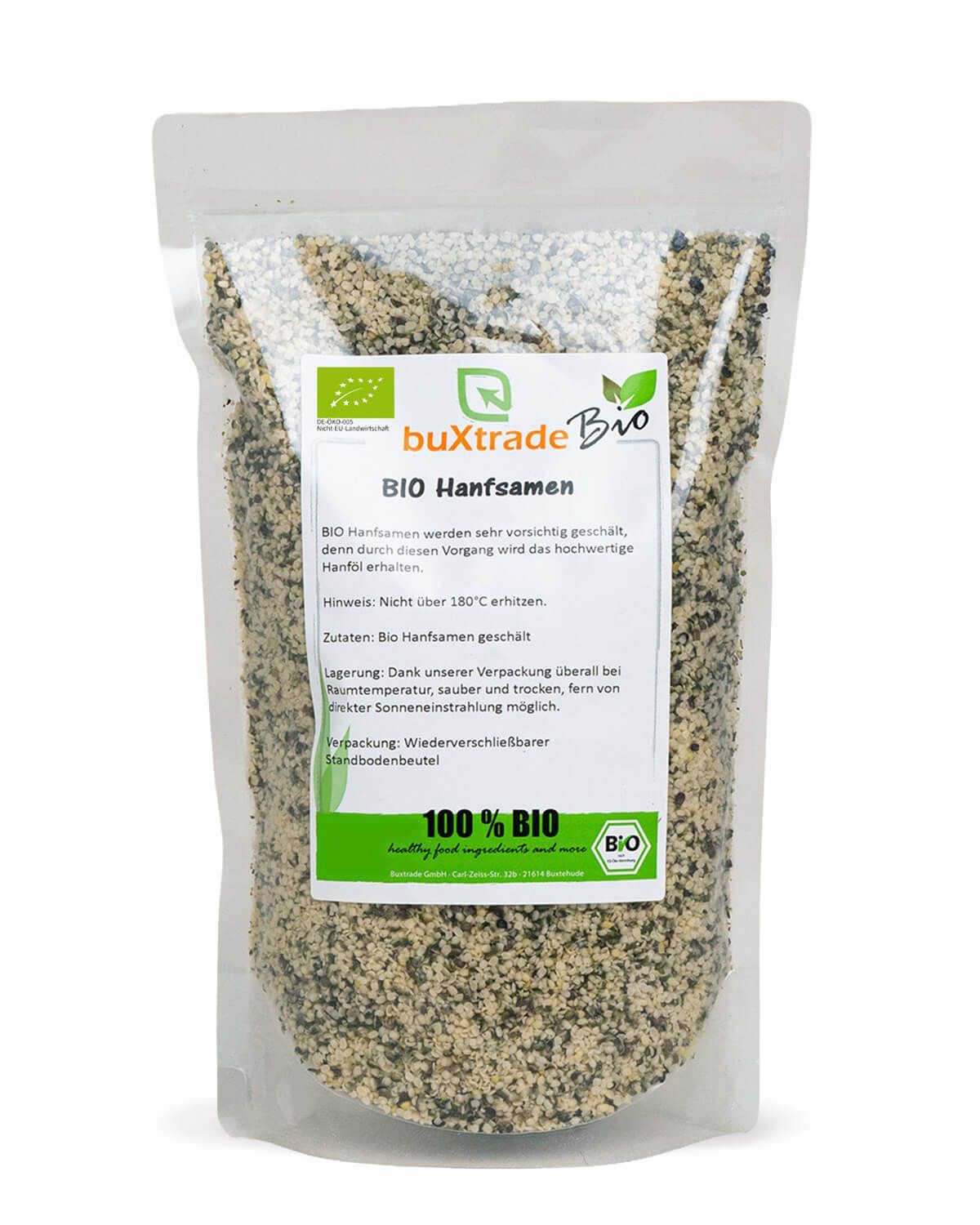 buXtrade Bio Hanfsamen geschält 30 kg Pulver