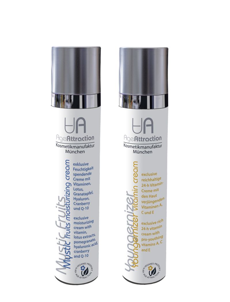 AGE Attraction 24h Feuchtigkeit & Pflege - Vitamin A-C-E Creme + Moisture Repair Fluid 200 ml