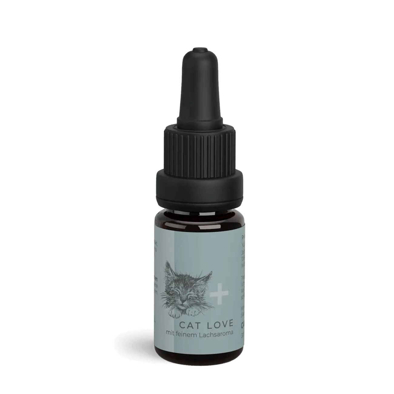 CANNABY CBD Öl für Katzen 3% Flasche mit Pipette und Lachsöl-Aroma.