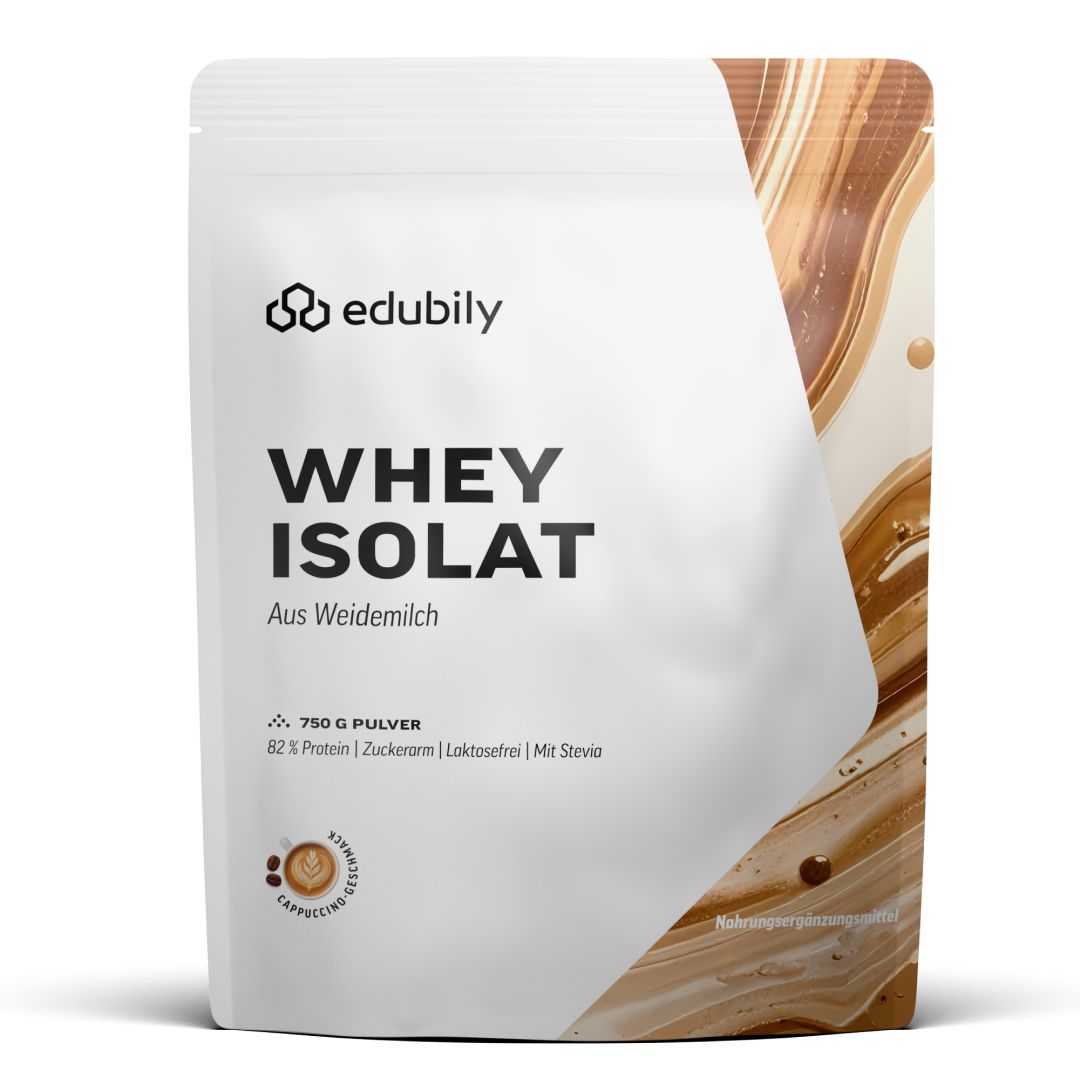 edubily® Whey Protein Isolat aus irischer Weidehaltung Cappuccino 750 g Pulver