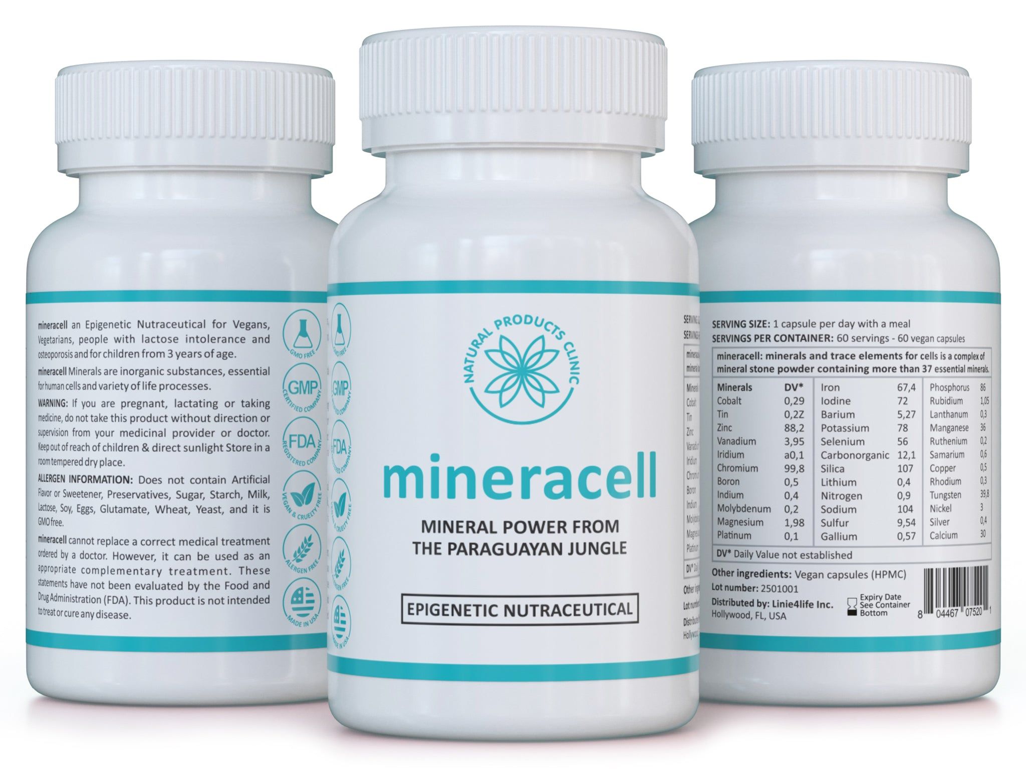 NPC Mineracell – Mineralstoffkomplex mit über 37 Mineralstoffen – 60 Kapseln