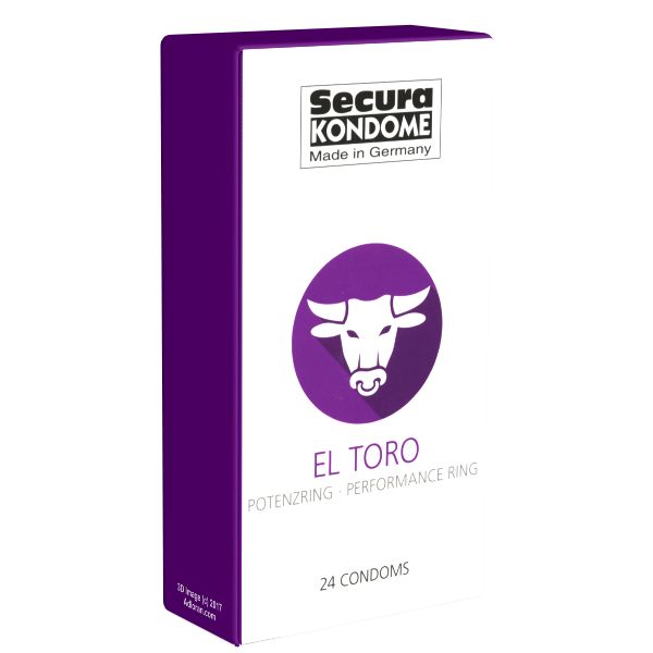 Secura *El Toro* erektionsverstärkende Kondome mit Potenzring