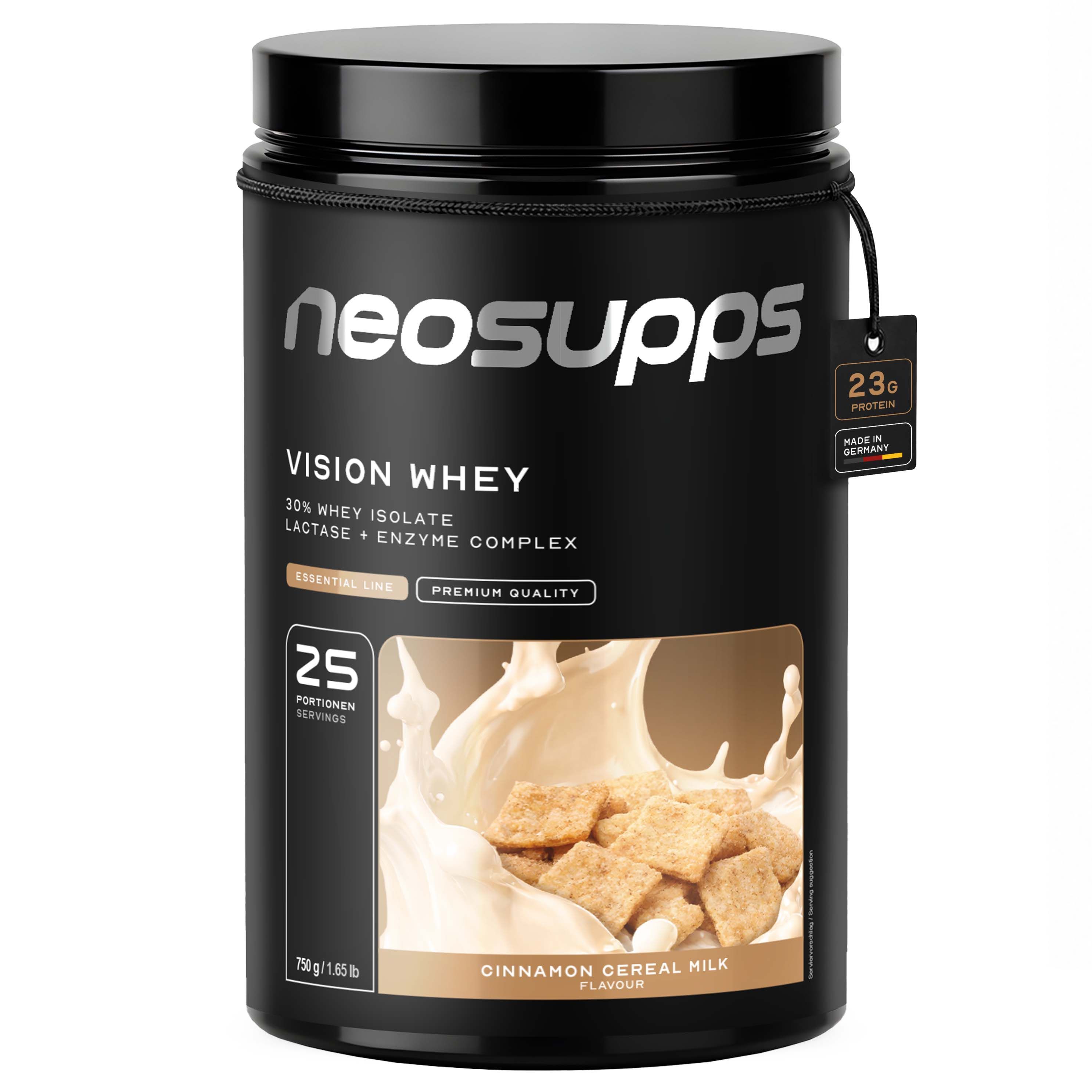 Neosupps Vison Whey Cinnamon Cereal Milk, Proteinpulver 750 g Pulver