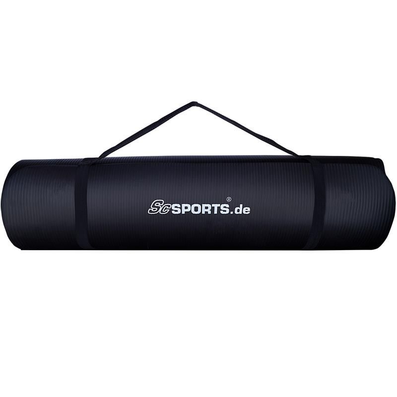 ScSPORTS® Gymnastikmatte 190 x 60 x 1,5 cm schwarz
