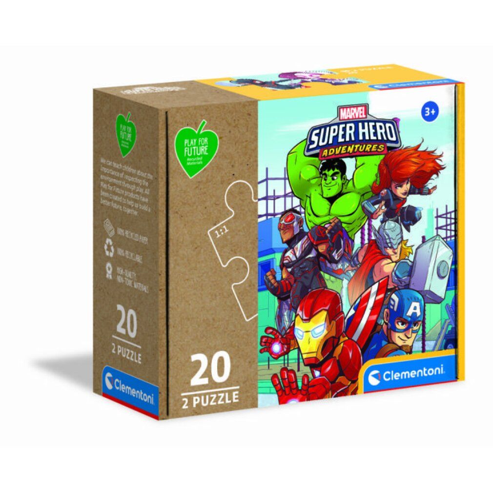 Puzzle Clementoni Marvel Superheroes (2 x 20 pcs)