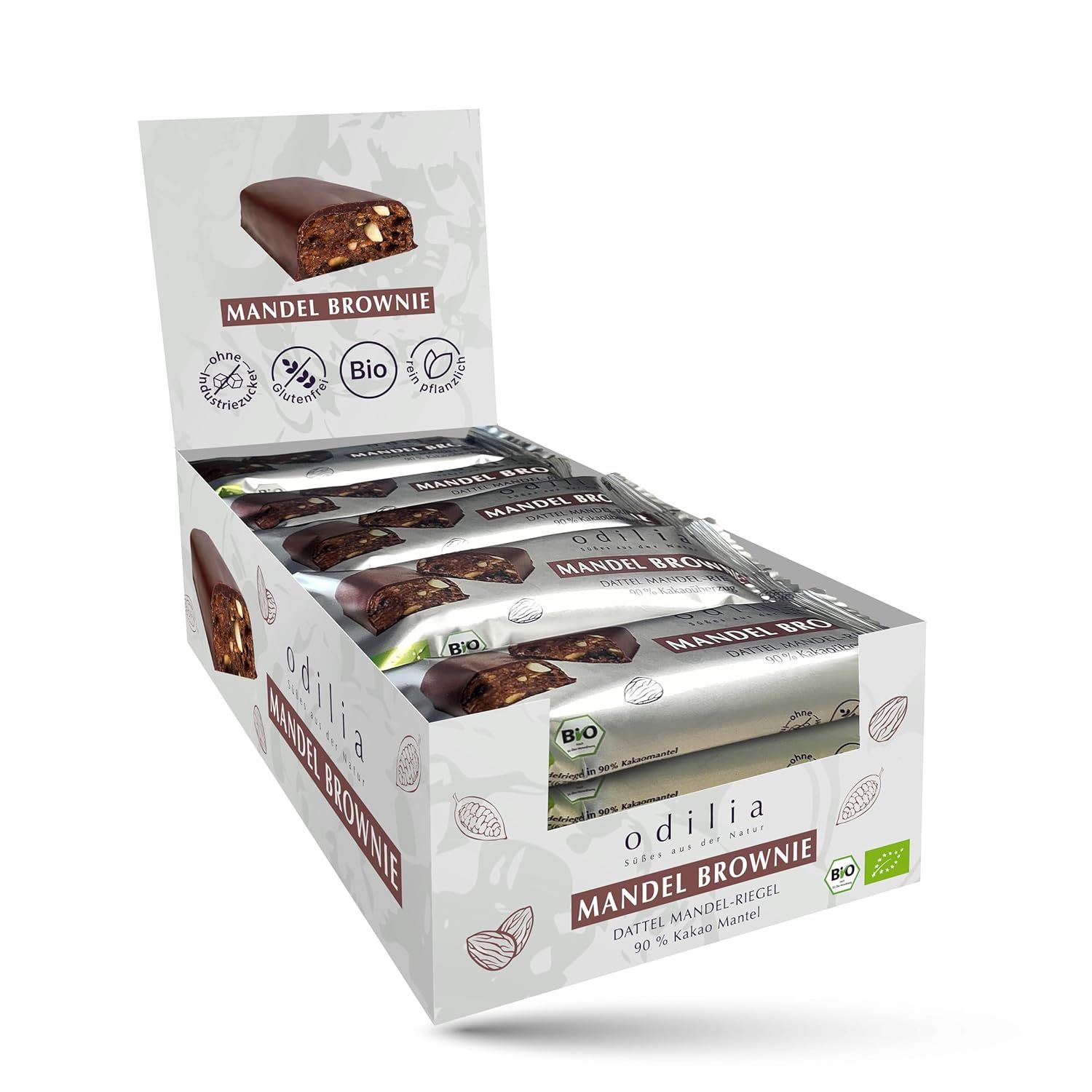 odilia Mandel Brownie Bio Dattel-Mandelriegel 15x50 g Riegel