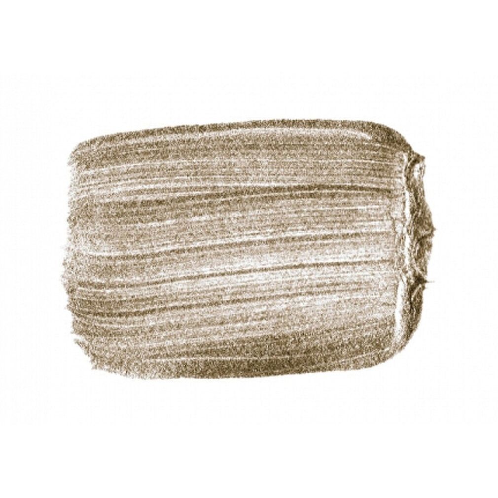Abstrich von Sisley Ombre Eclat Liquide. Goldfarbene, glitzernde Textur auf weißem Hintergrund.