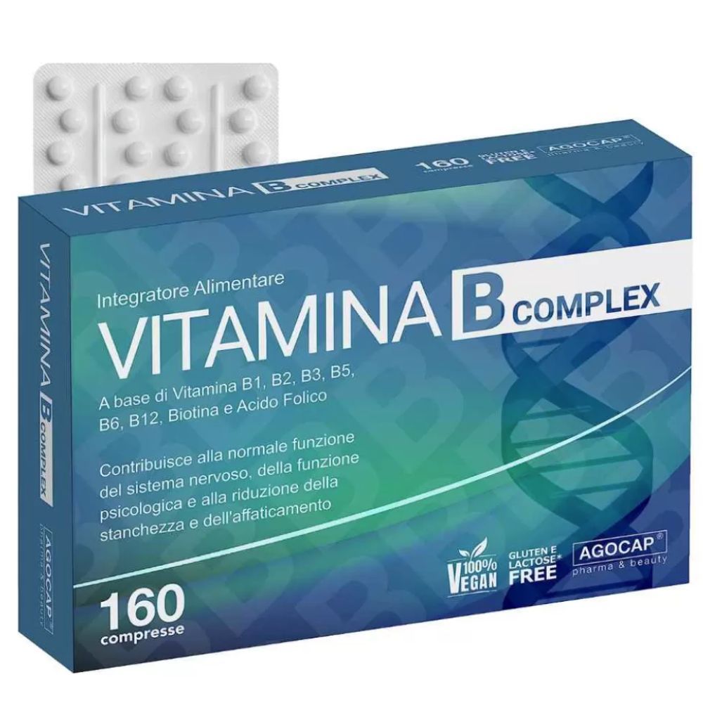 agocap - Vitamina B complex alto dosaggio 160 cpr, per il sistema nervoso e la funzione psicologica