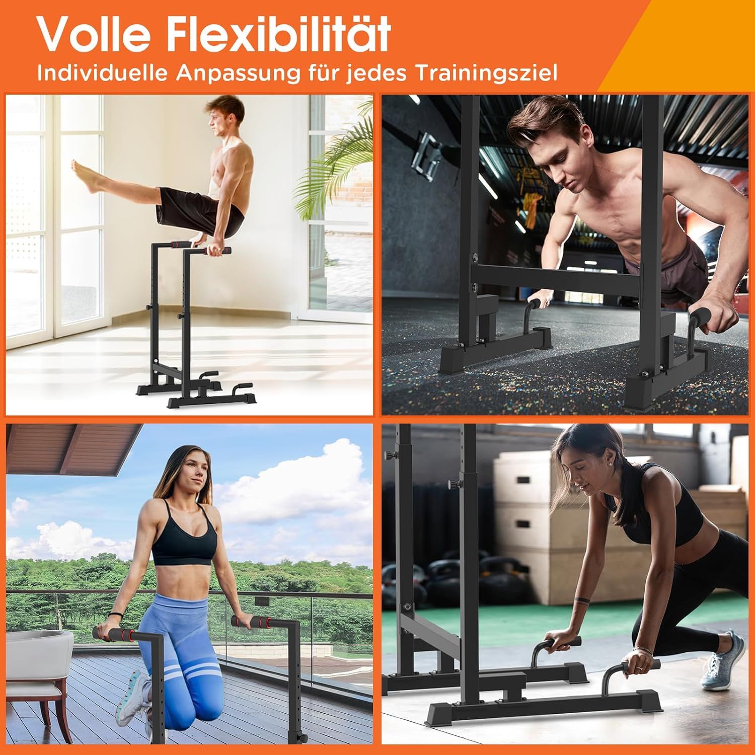DH FitLife höhenverstellbar Dip Station